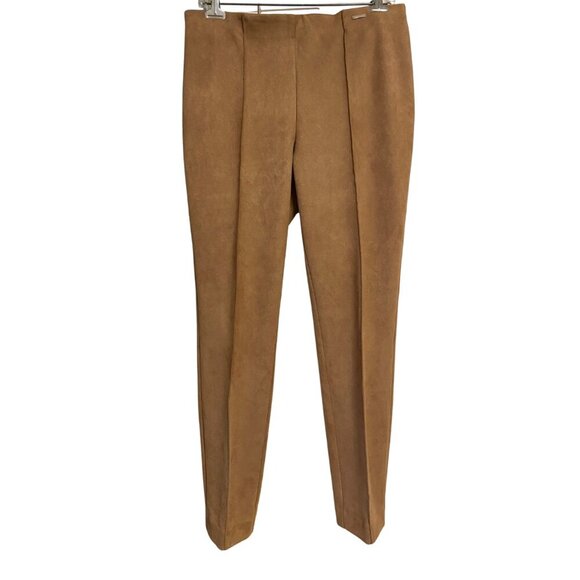 SOFT ANNE KLEIN CARAMEL FAUX SUEDE LEGGINGS Medium - Picture 1 of 4